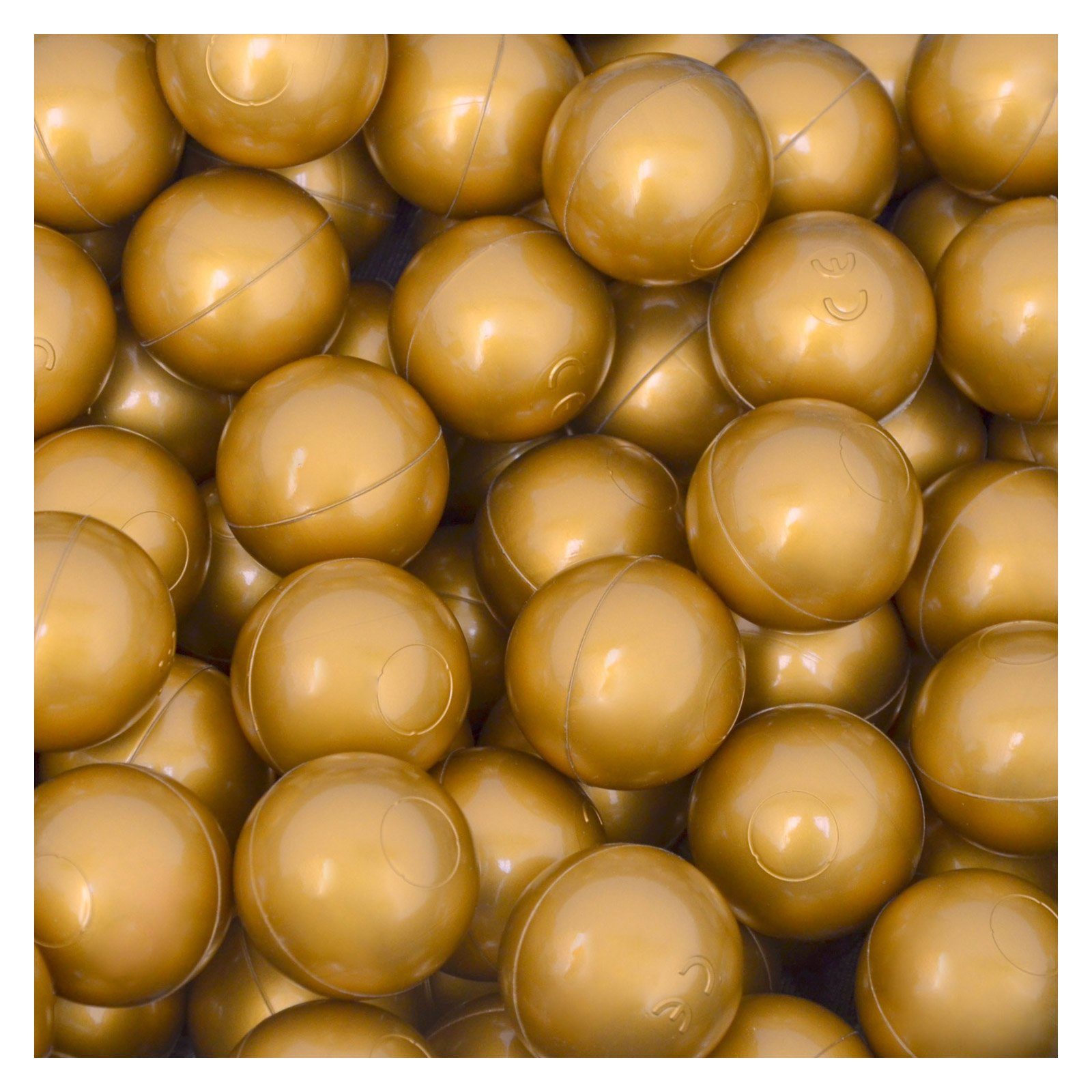 LittleTom Bällebad-Bälle 50 Bälle für Bällebad 5,5cm Babybälle, Spielbälle goldfarben | Babybälle