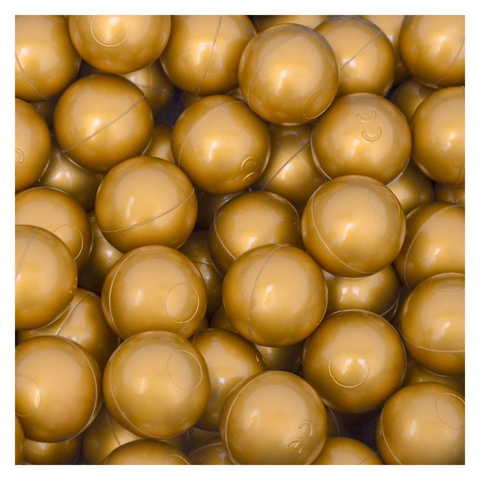 LittleTom Bällebad-Bälle 50 Bälle für Bällebad 5 5cm Babybälle Spielbälle goldfarben