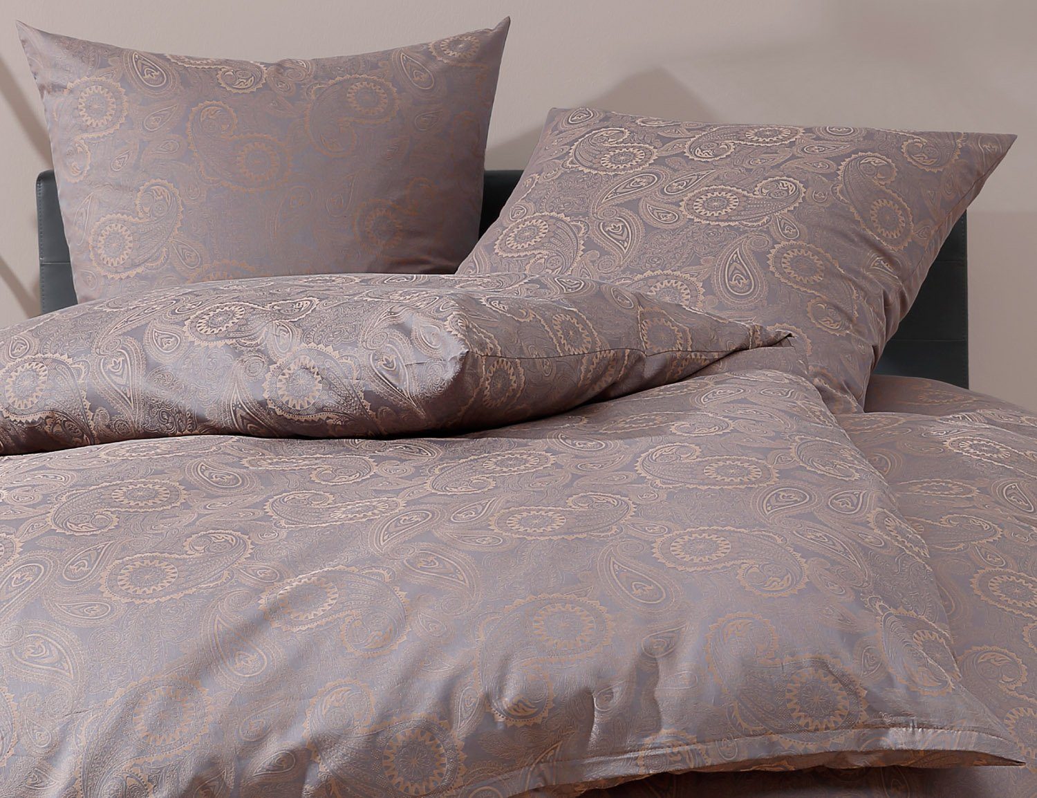 BETTWAESCHE-MIT-STIL Bettwäsche Mako-Satin Damast Paisley Bettwäsche günstig online kaufen