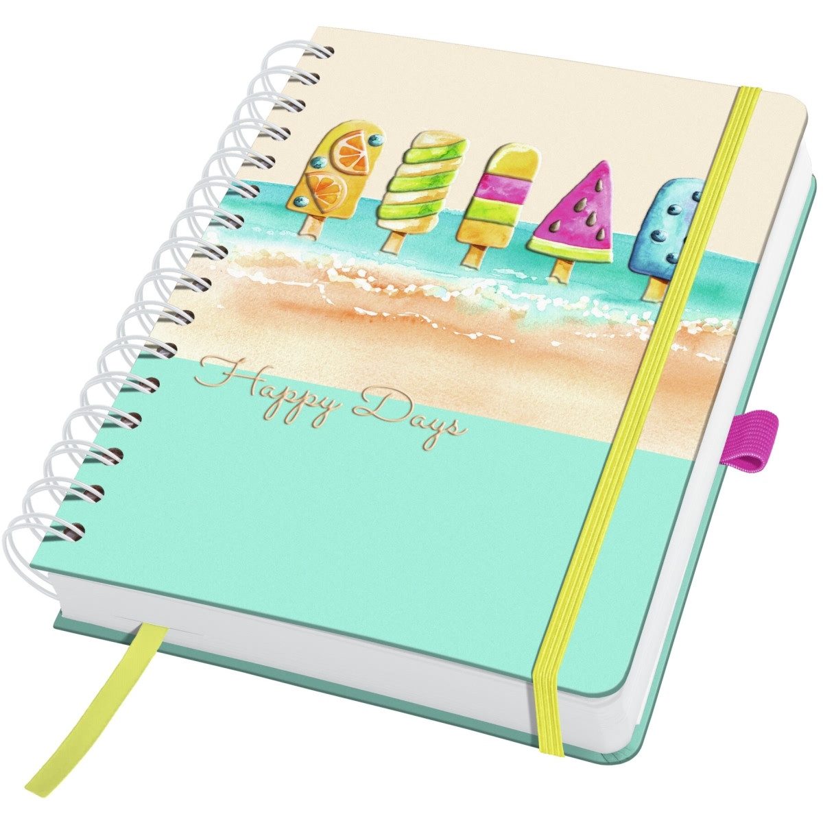 Sigel Notizbuch Spiral-Notizbuch Jolie Dot-Lineatur ca. A5 Summer Breeze 240 Seiten 1