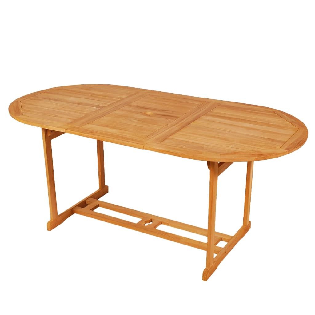 vidaXL Garten-Essgruppe, 9-tlg. Gartengarnitur mit Kissen Massivholz Teak