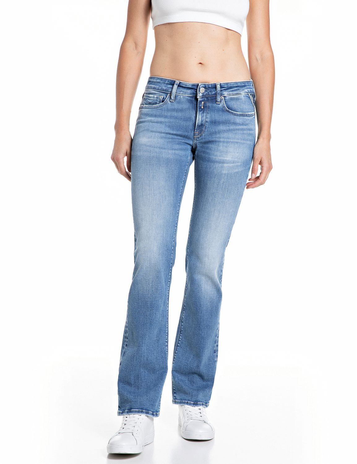 Replay Bootcut-Jeans NEW LUZ mit gesticktem R an der Gesäßtasche günstig online kaufen