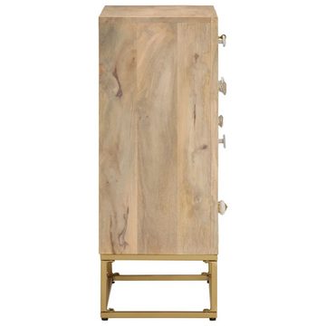 vidaXL Fächerschrank Sideboard 55x30x76 cm Massivholz Mango und Eisen