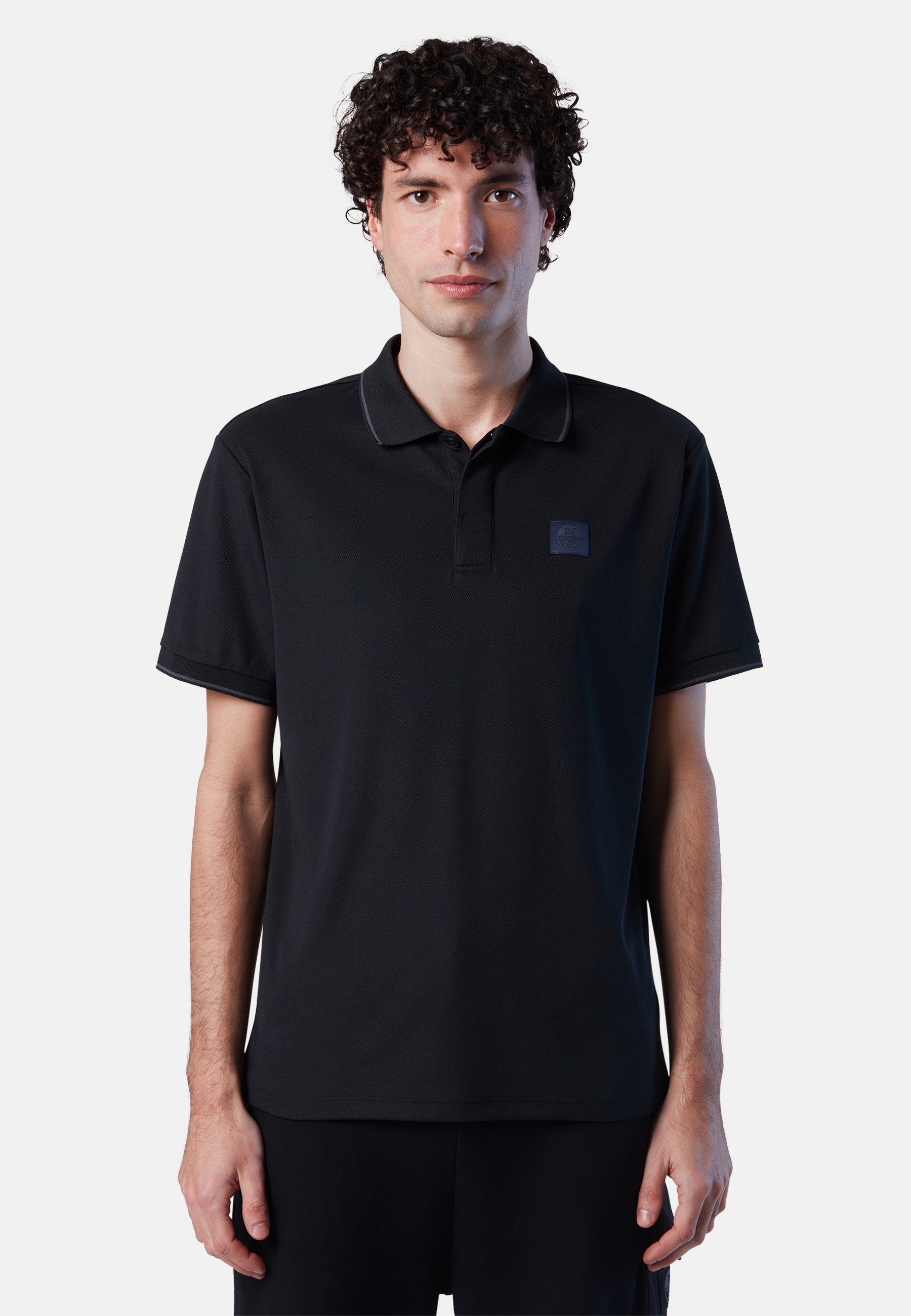 North Sails Poloshirt Coolmax-Poloshirt Design klassischem mit BLACK MILKY