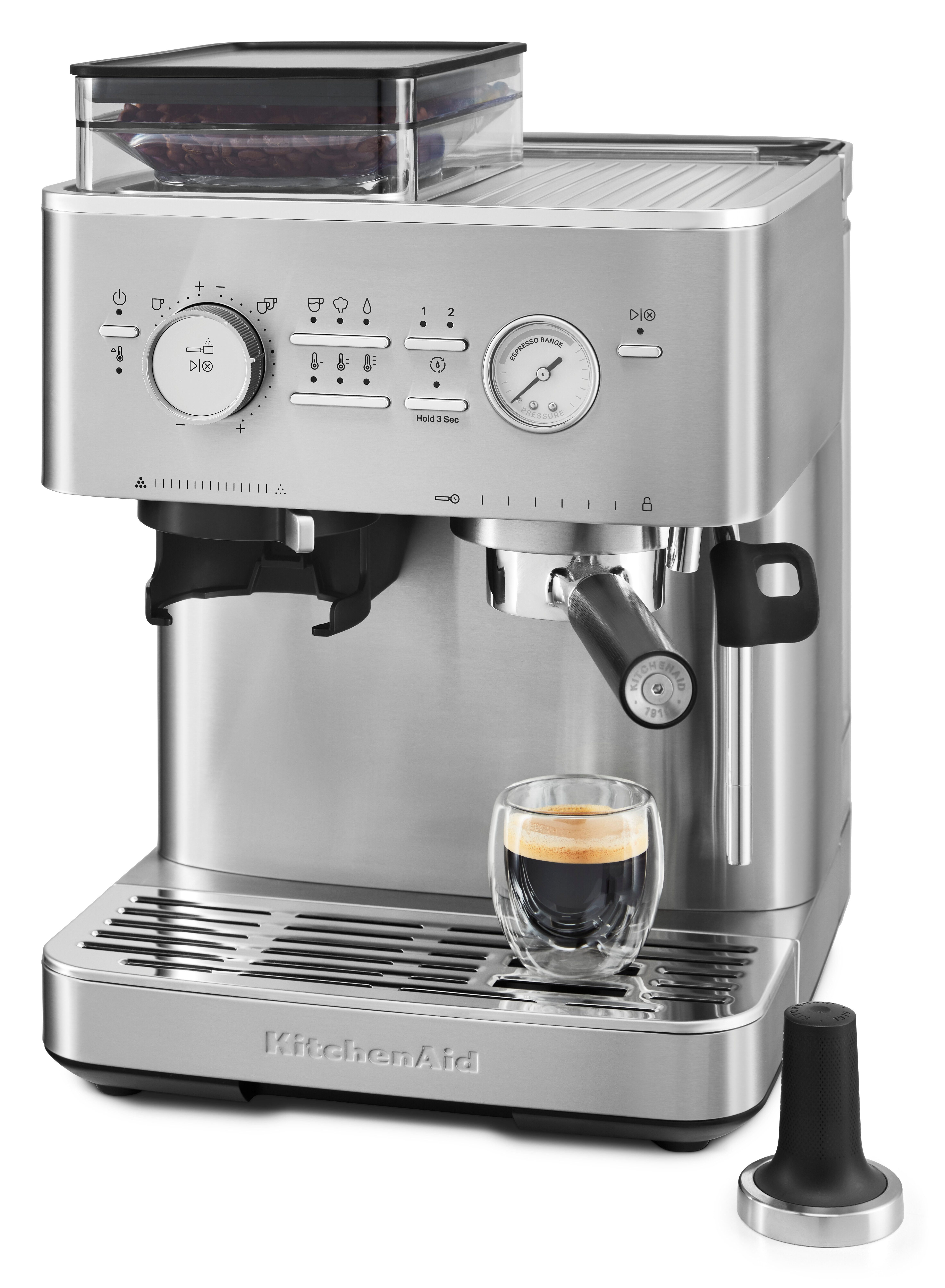 KitchenAid Espressomaschine 5KES6551ESX, Siebträger mit Mühle