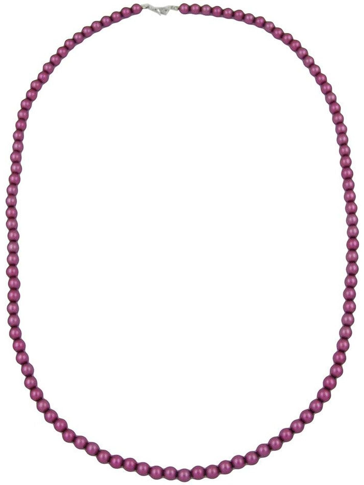 (1-tlg) Perle lila-wachs Kette Gallay 8mm, Perlenkette