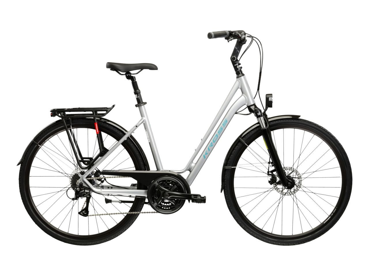 Kross Cityrad Sentio 3.0 Silber 24 Gänge, 24 Gang Shimano ACERA M3020 Schaltwerk, Kettenschaltung