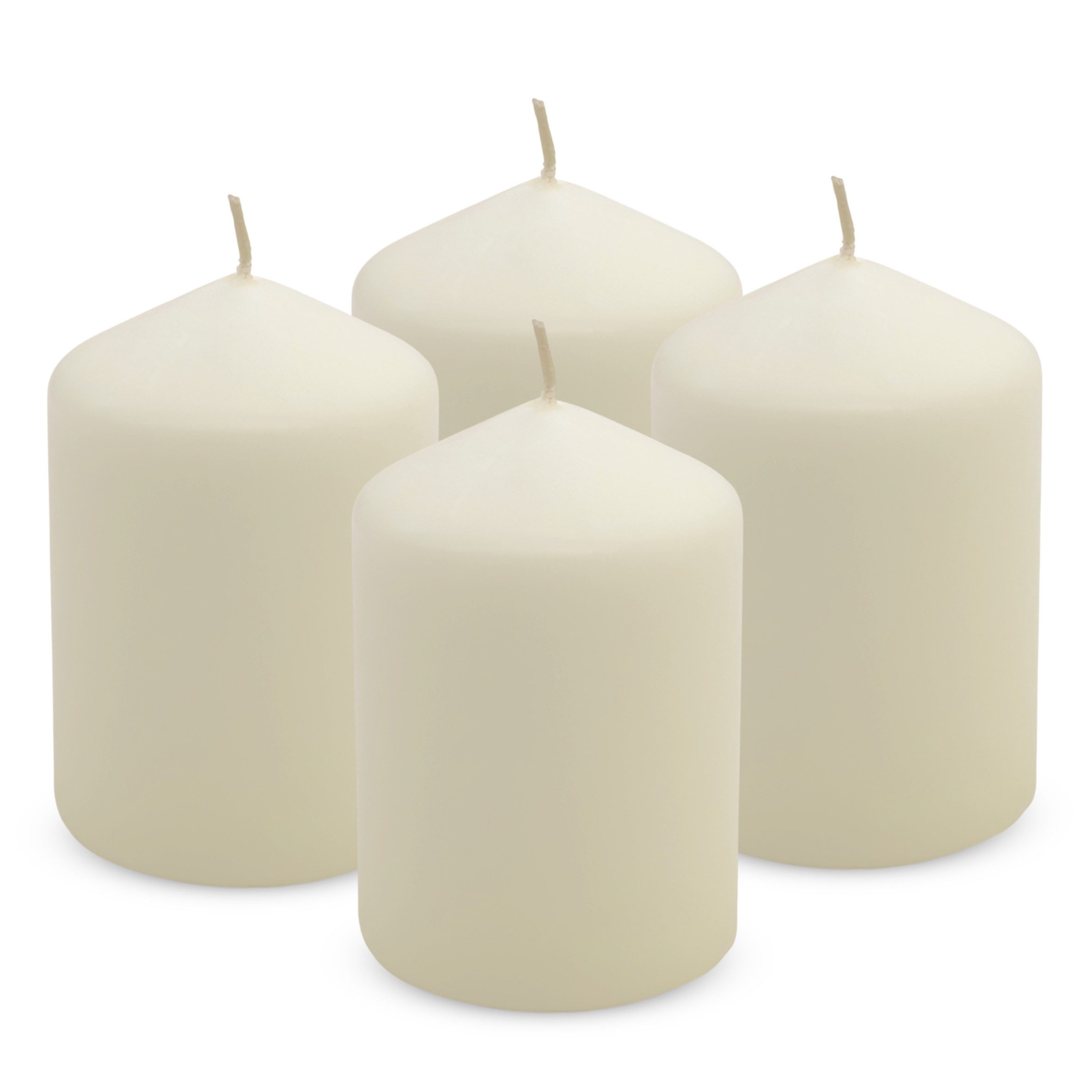 Spetebo Stumpenkerze Echtwachs - creme weiß - Blockkerze für Adventskranz und Laternen (Set, 1-tlg., 1), ideal für selbst gemachte Adventskränze