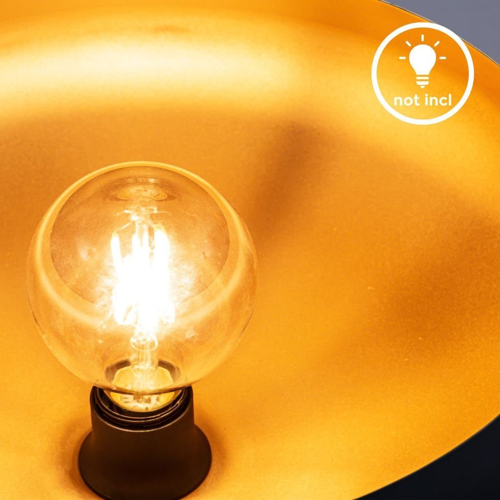 B.K.Licht LED Deckenleuchte Retro-Deckenlampe Metall schwarz günstig online kaufen