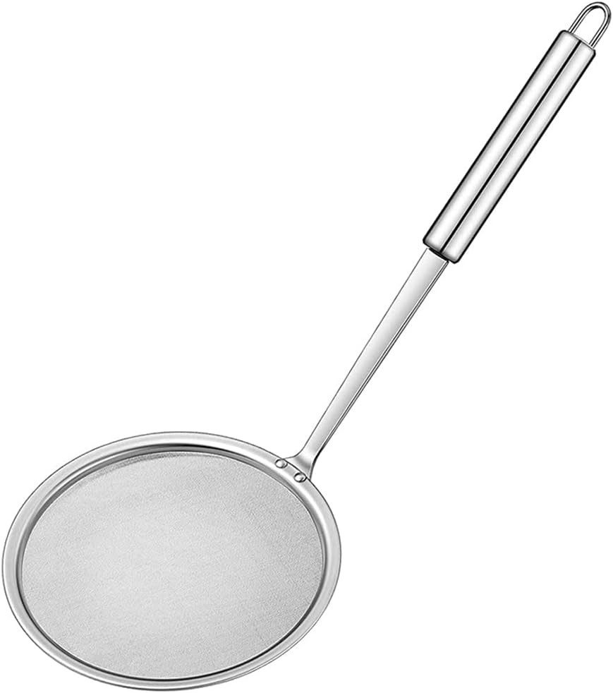 FELIXLEO Schaumlöffel 10cm Schaumkelle Edelstahl Fein Siebkelle Frittierkelle fü