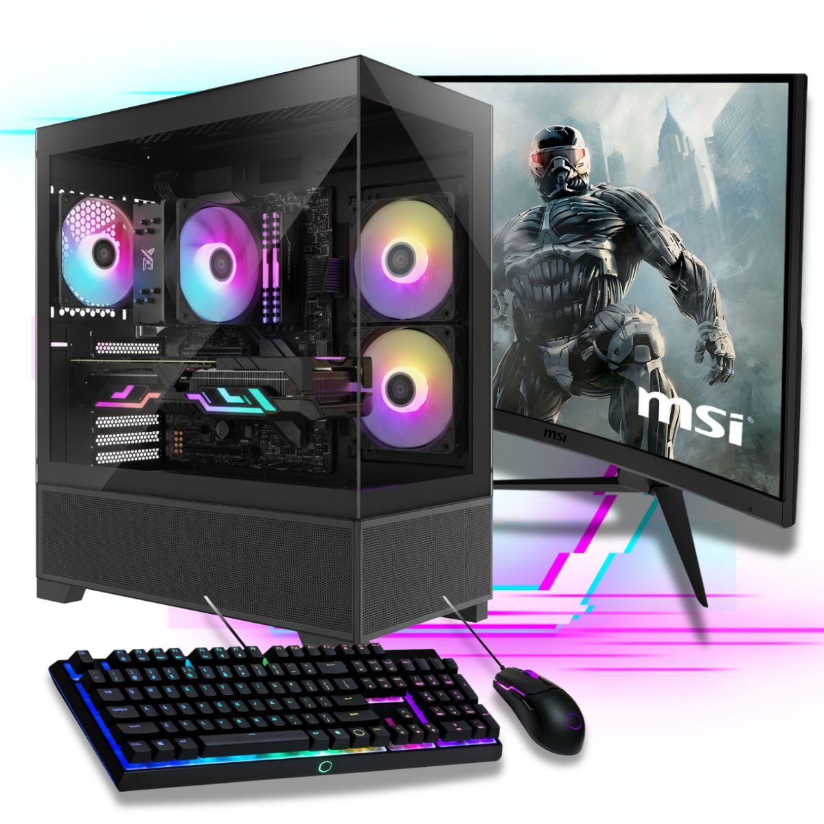 Meinpc Intel Core i9 mit GeForce RTX 5060 Gaming-PC-Komplettsystem (27,00", Intel Core i9 12900K, RTX 5060 8GB, 32 GB RAM, 1000 GB SSD, Gaming, Gamer, RGB, 16 Kerne)