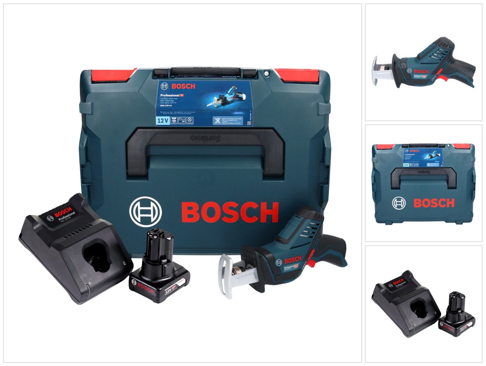 Bosch Professional Akku-Reciprosäge GSA 12V-14 Professional Akku Säbelsäge 12 V + 1x Akku 6,0 Ah