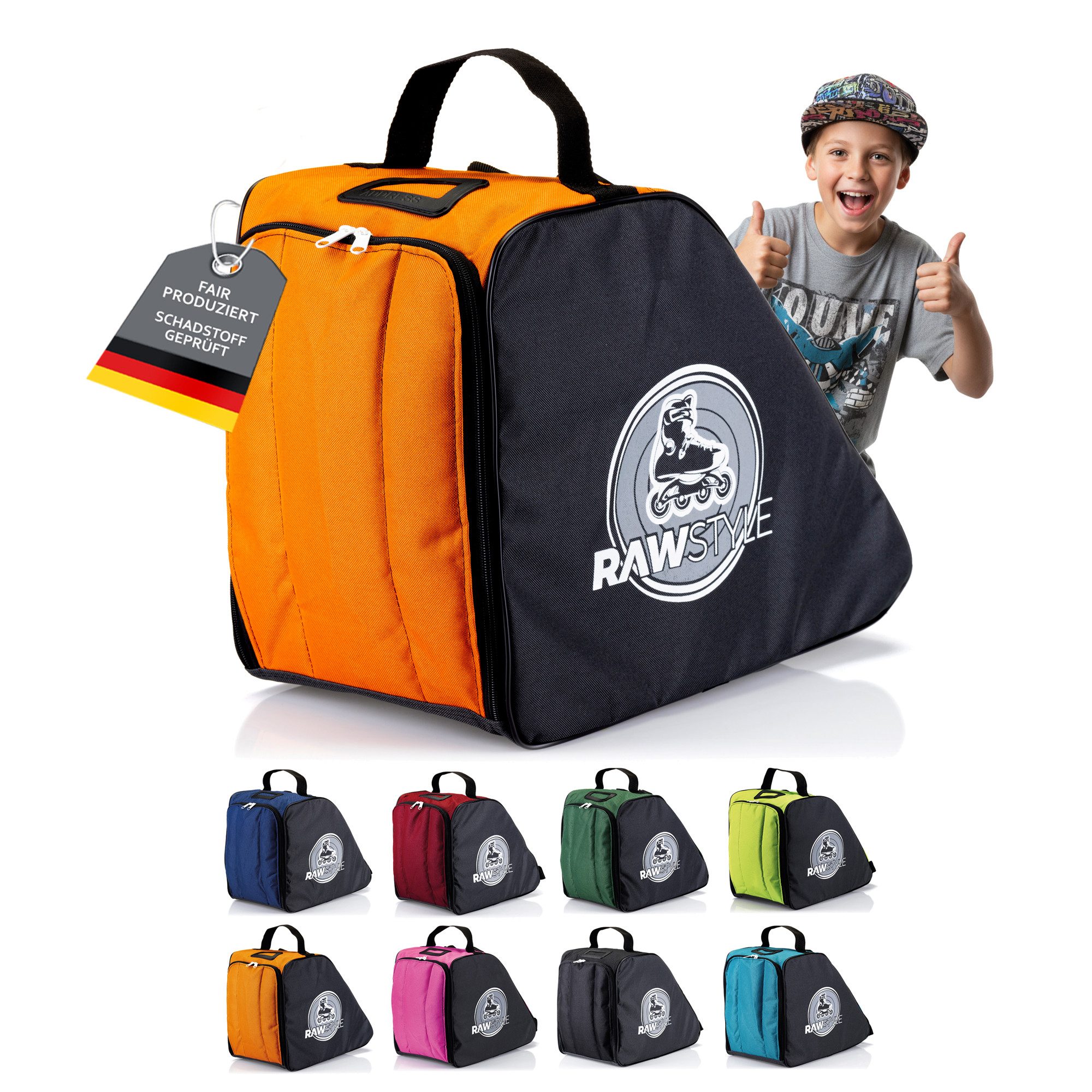 BambiniWelt by Rafael K. Sporttasche Skater Rucksack für Inliner Rollschuhe Skatese wasserdicht robust
