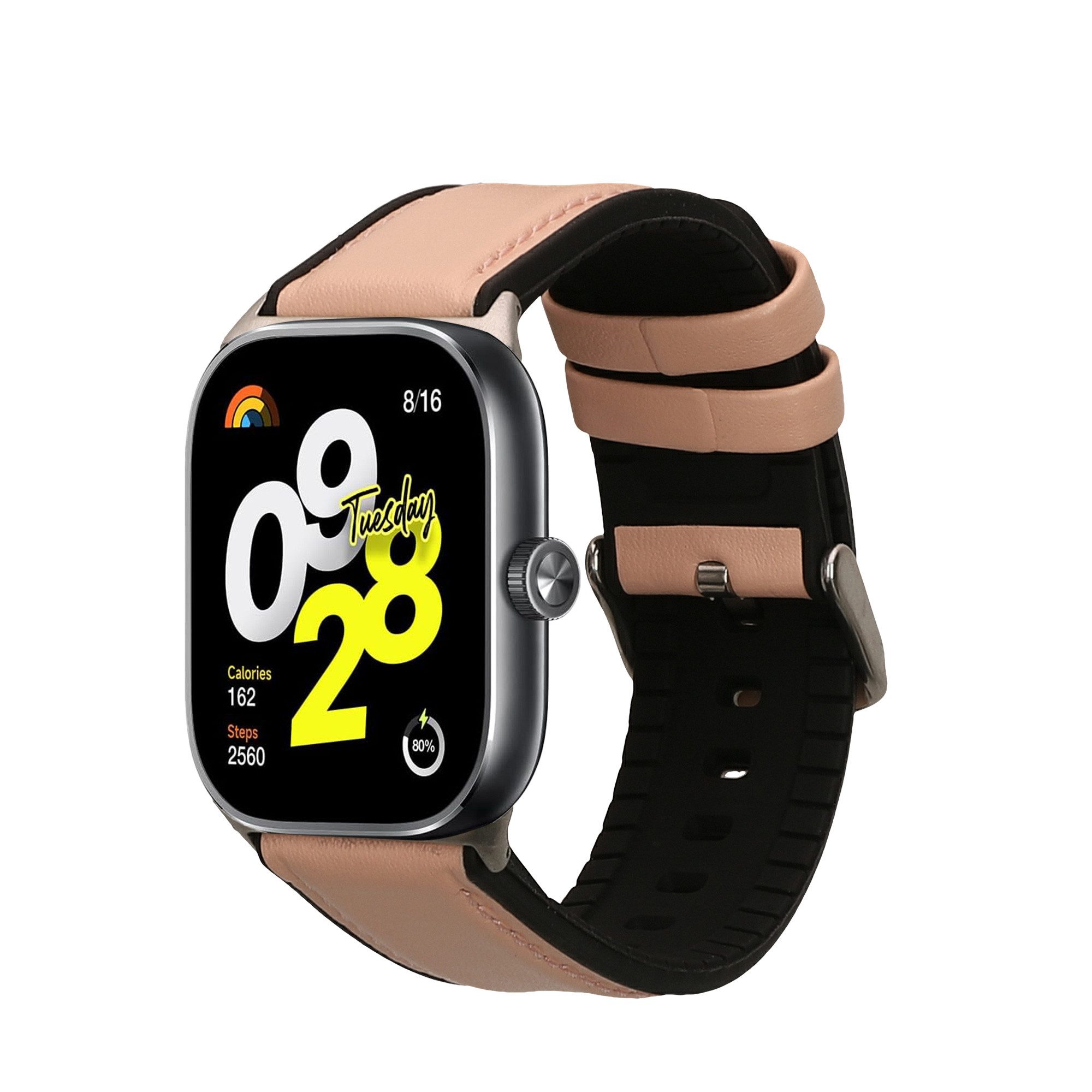 kwmobile Smartwatch-Armband Leder Armband für Xiaomi Redmi Watch 5 & 4 / Smart Band 8 Pro / Smart, Ersatzarmband für Fitnesstracker mit Uhrenverschluss