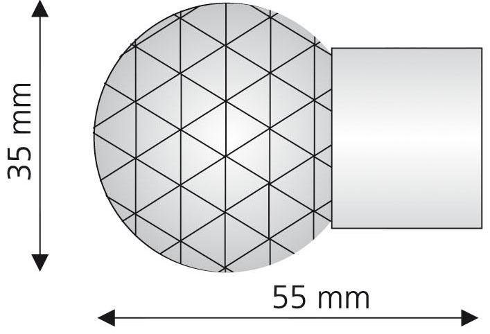 Gardinenstangen-Endstück Power, Liedeco, Gardinen, (Set, 20 messingfarben 1-St), für Ø mm Gardinenstangen