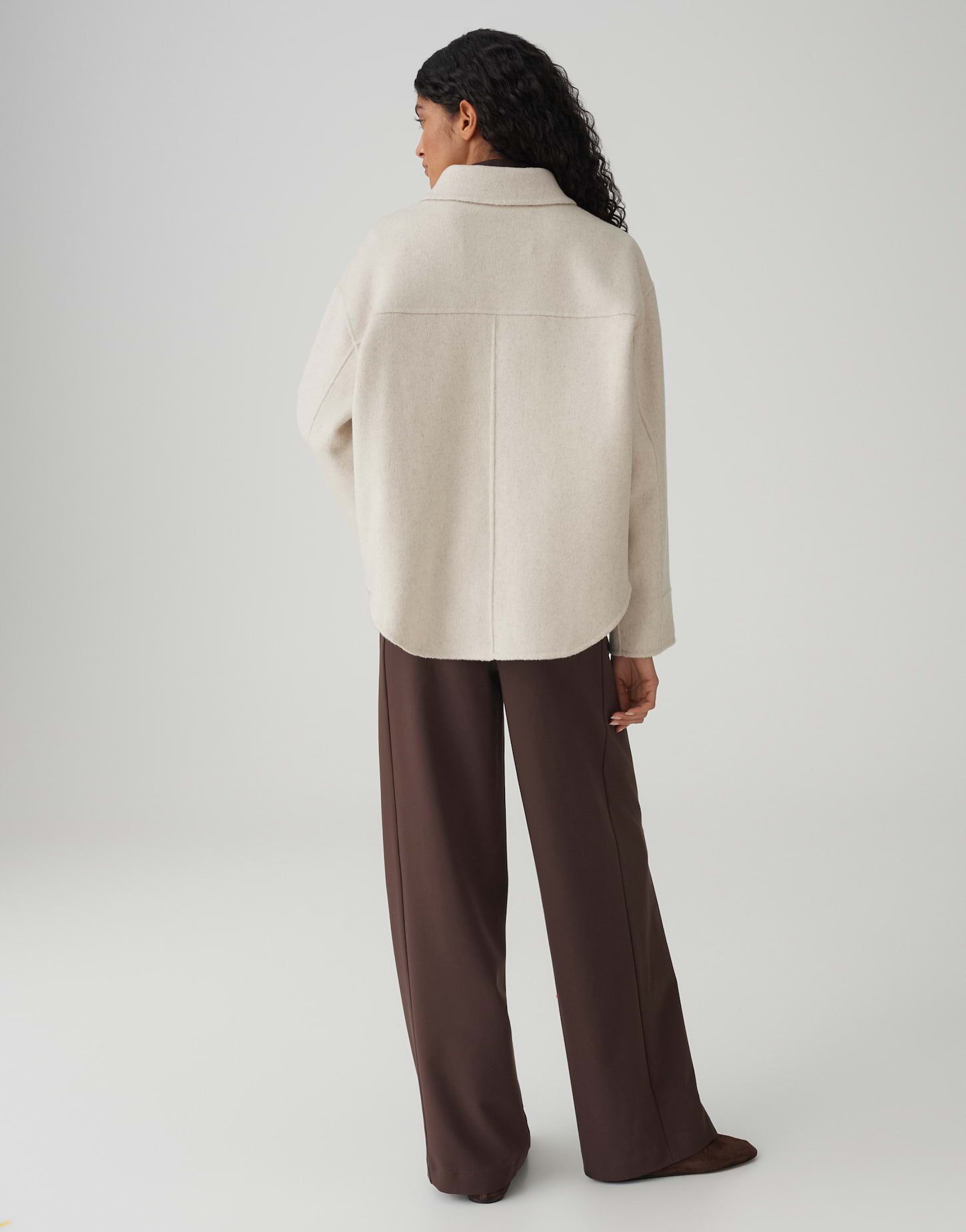 OPUS Wolljacke HILLVYN aus hochwertigem Wolle Mix Weite Passform, gerader Schnitt, überschnittene Schulter