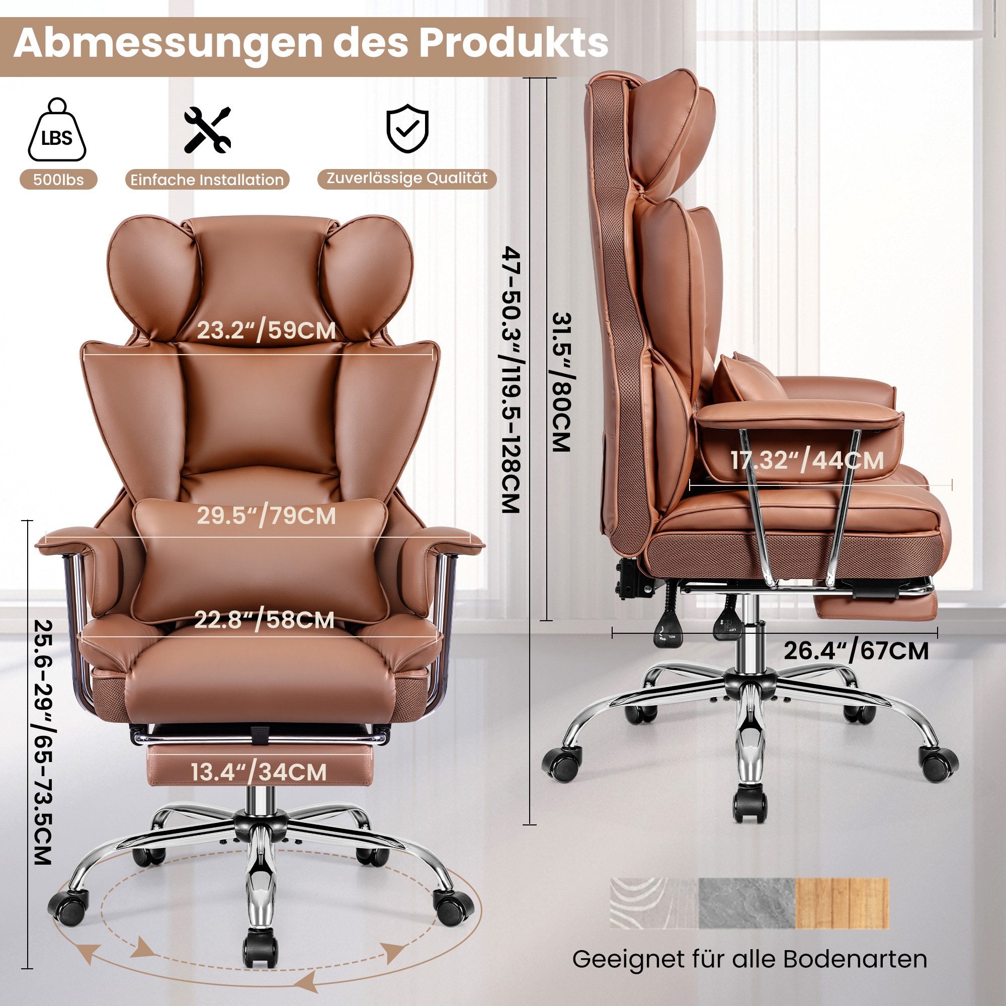 DoChair Bürostuhl Leader Ergonomischer Gaming-Stuhl chefsessel 150 kg (Chef günstig online kaufen