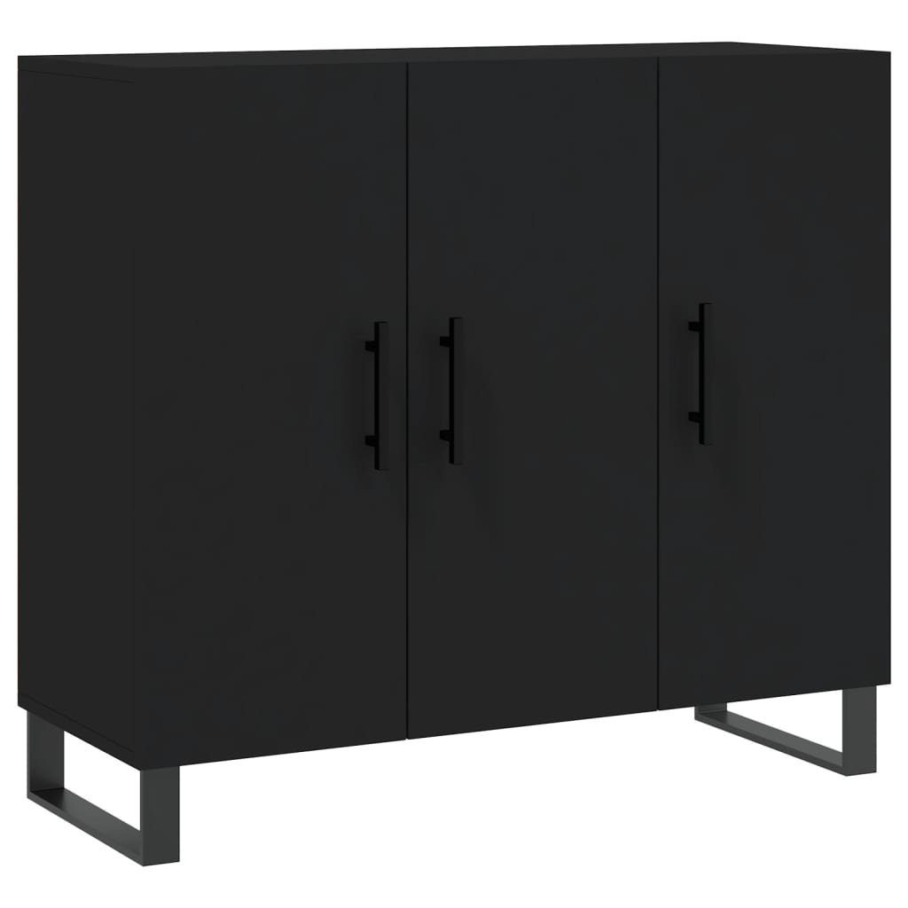 vidaXL Sideboard Sideboard Schwarz 90x34x80 cm günstig online kaufen