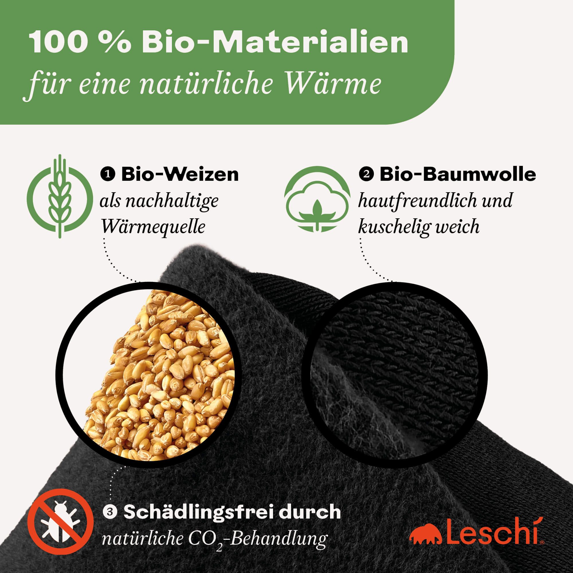 Leschi Wärmekissen für die Mikrowelle, Körnerkissen waschbar, Bauch-Wärmegürtel, Katze