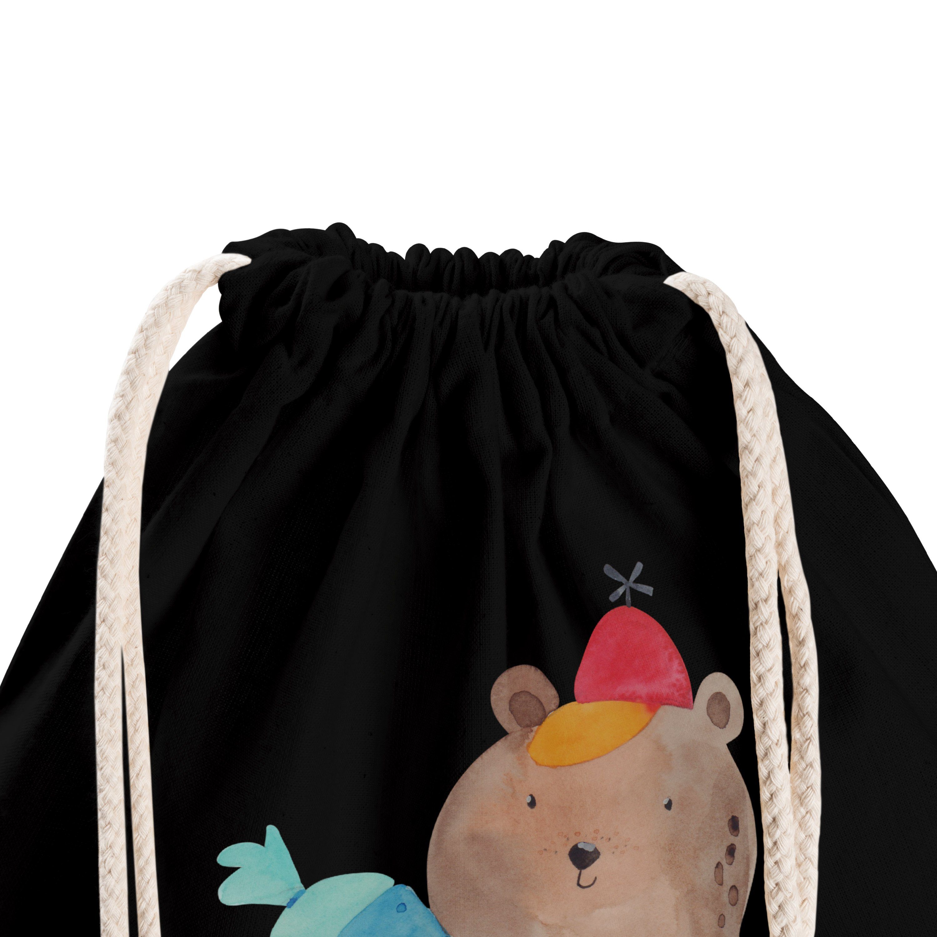 Geschenk, Panda & - Einschulung Schultüte Beutel, Mrs. Mr. Geschenk, (1-tlg) Bär Schwarz Sporttasche mit -