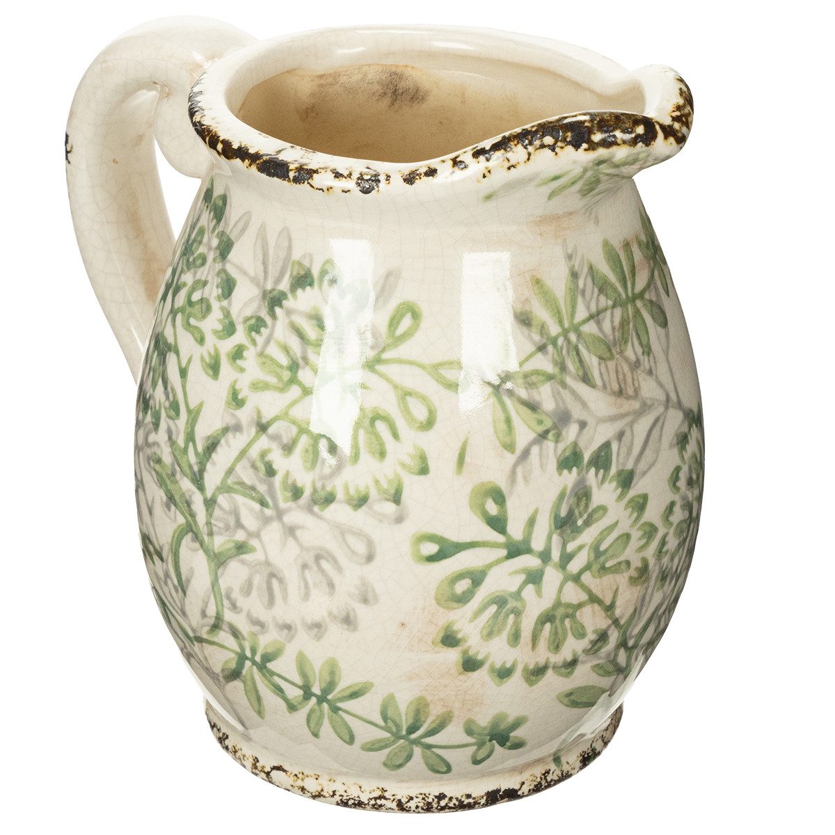 Viana Übertopf Dekorativer Vintage Krug zum Bepflanzen im Landhausstil für