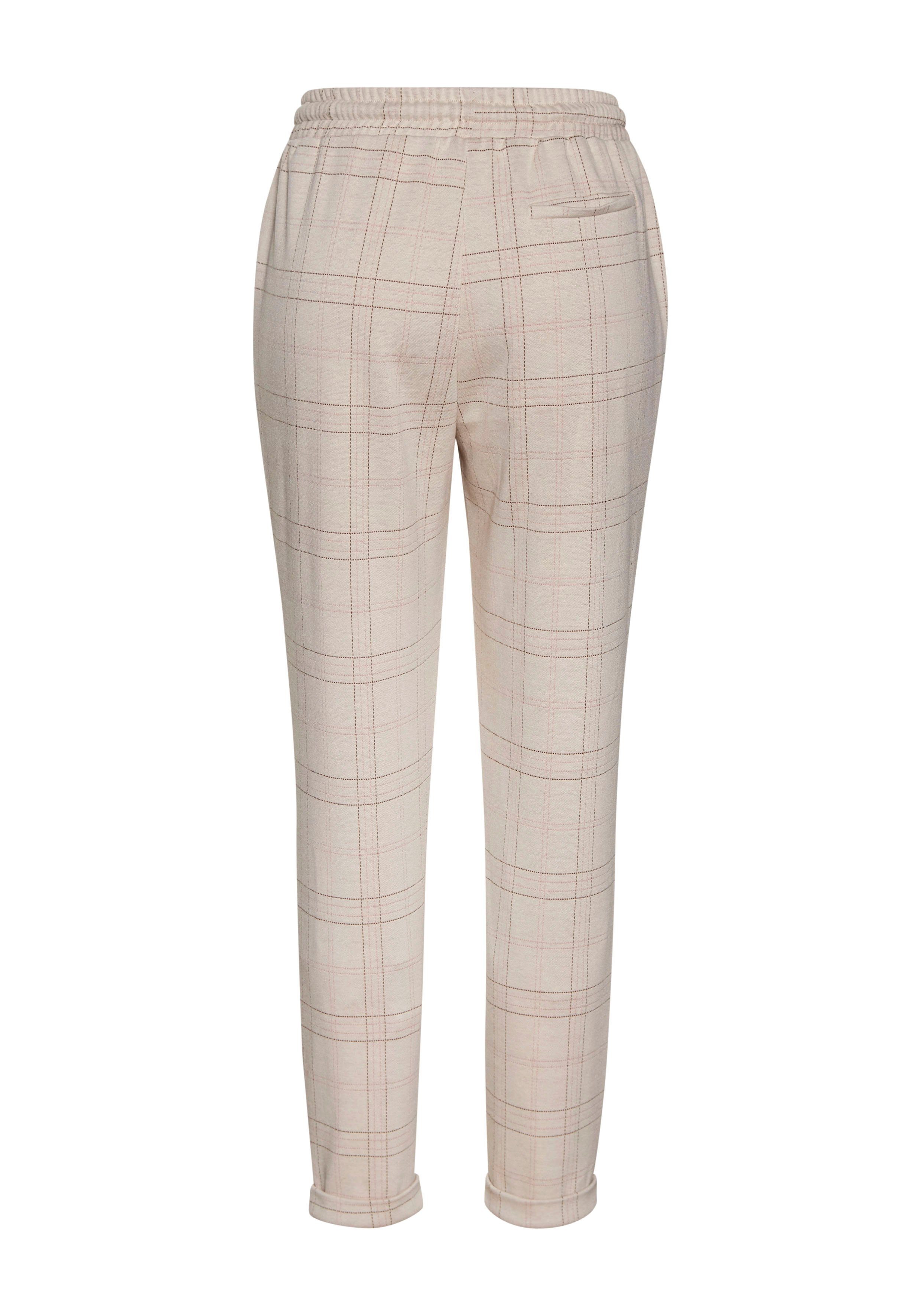 Vivance Jogger Pants mit Karomuster, Schlupfhose, enge Passform, casual-chic