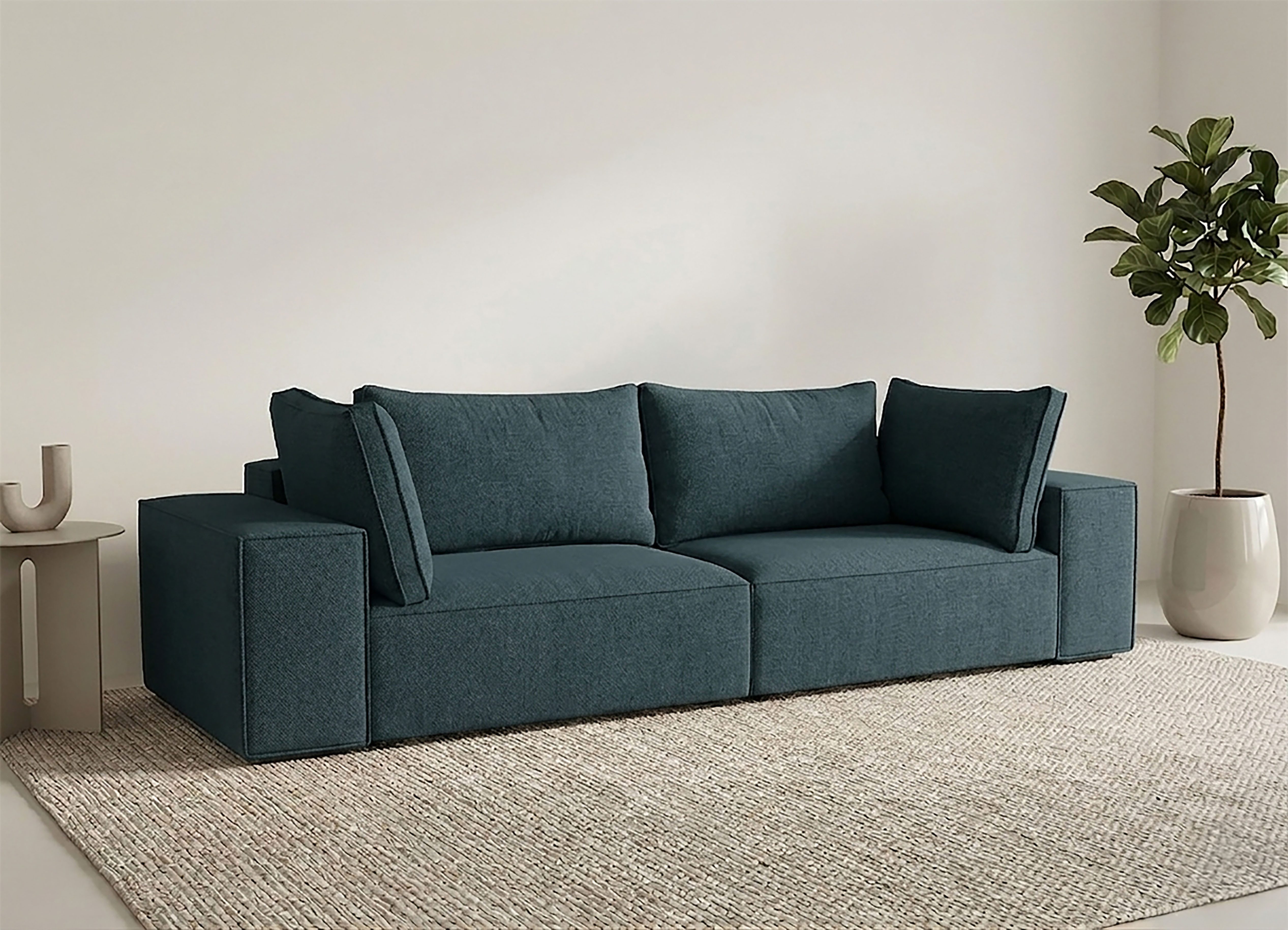 Trends by HG Big-Sofa Conor XXL, 2 Teile, Schlaffunktion + Bettkasten