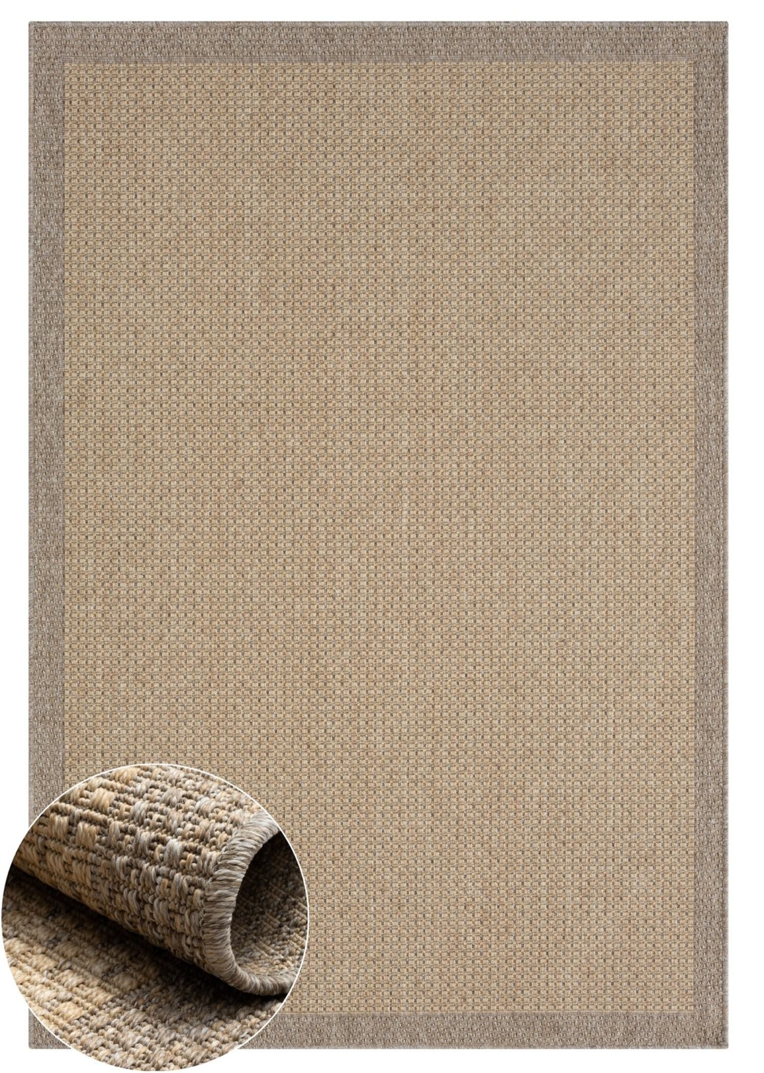 Wohnando Teppich MY-RUG Outdoor-Teppich "Fiona" 150x80 cm, braun, rechteckig, Höhe: 6 mm, mit natürlichem, schlichten Design für deinen Außenbereich