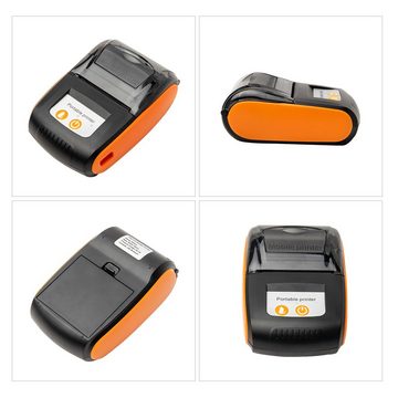 Tidyard 58 mm Mini-Thermodruck Bondrucker, (Bluetooth, USB, mit 2-Zoll-Thermopapierrolle, kompatibel mit Android/iOS/Windows)