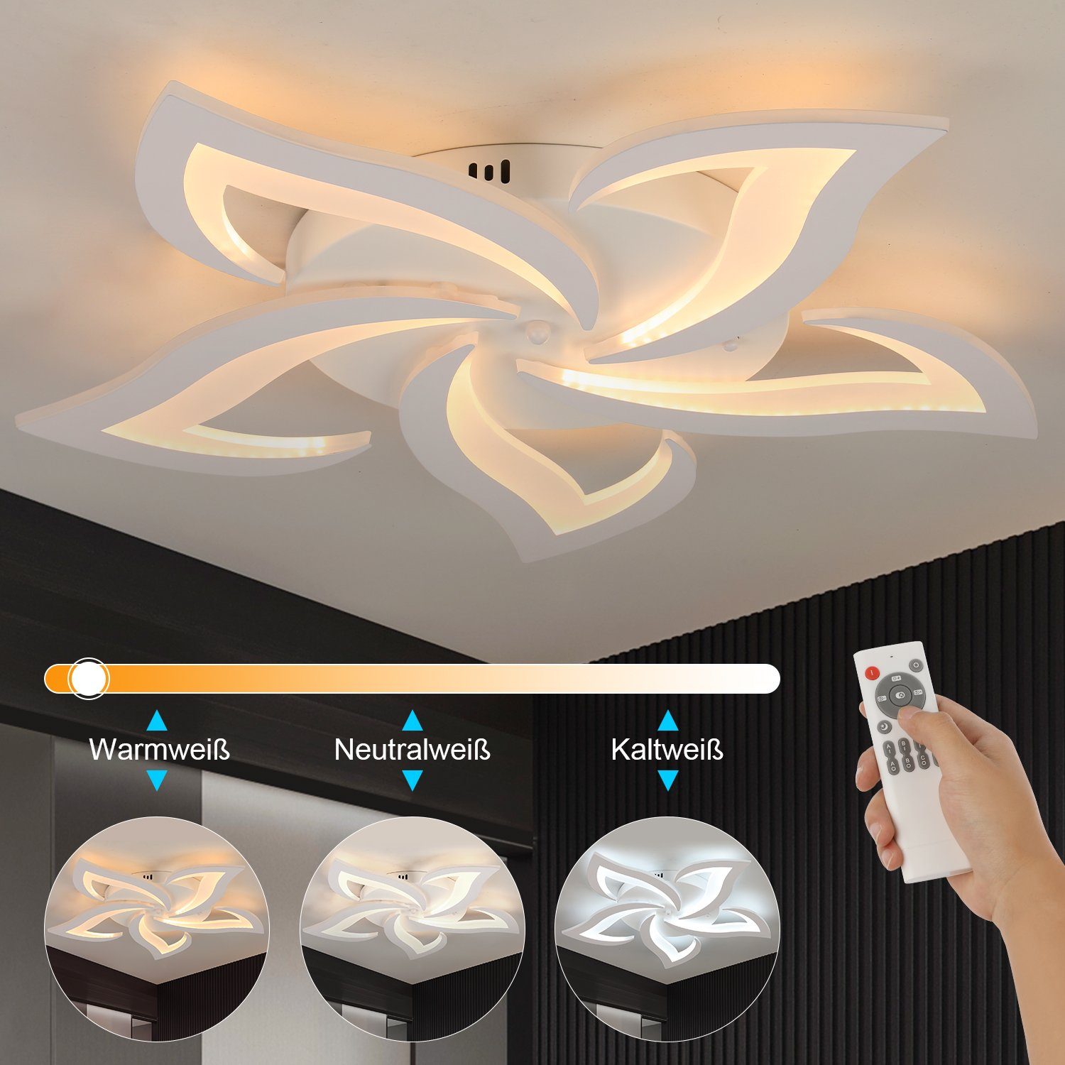 oyajia Deckenleuchte Moderne LED Deckenleuchte, 30/80W günstig online kaufen