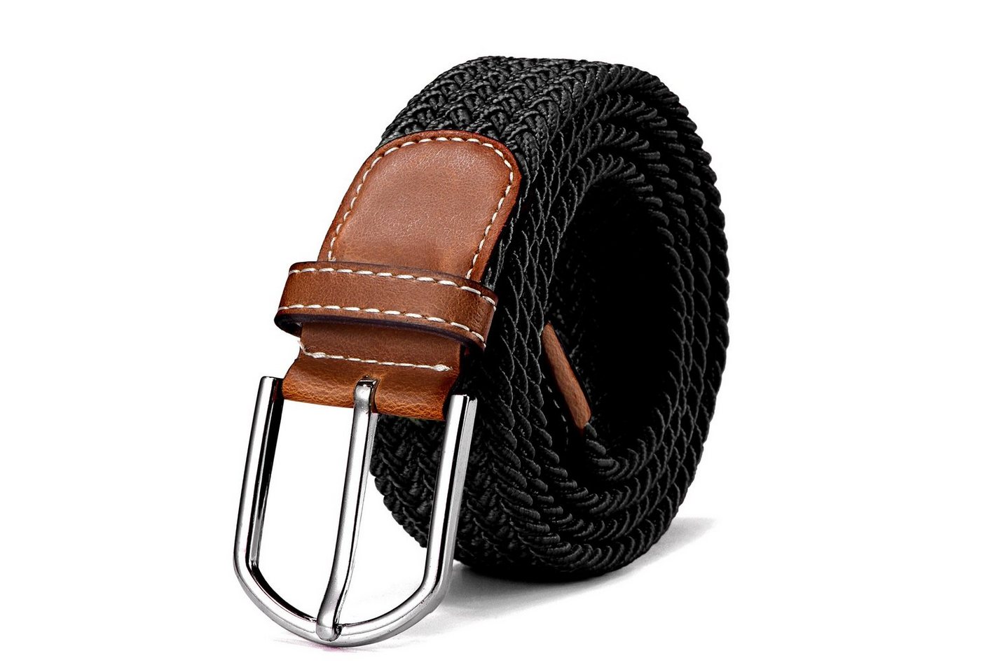 DonDon Stretchgürtel Stretchgürtel geflochten und elastisch (Packung, 1-St) geflochtener Stretchgürtel, für Damen und Herren, bis 120 cm