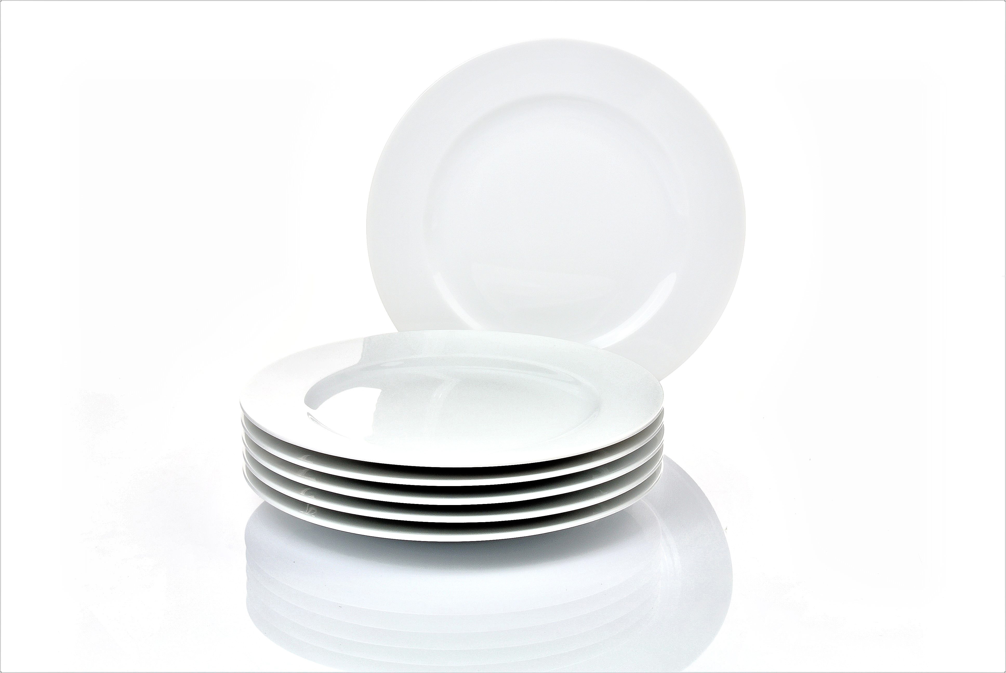 Retsch Arzberg Frühstücksteller Teller Set, HEIKE WEISS, Dessert- & Kuchenteller 21 cm, Porzellan, (6 St), perfekt für Frühstück, Kaffee, Abendessen, spülmaschinenfest