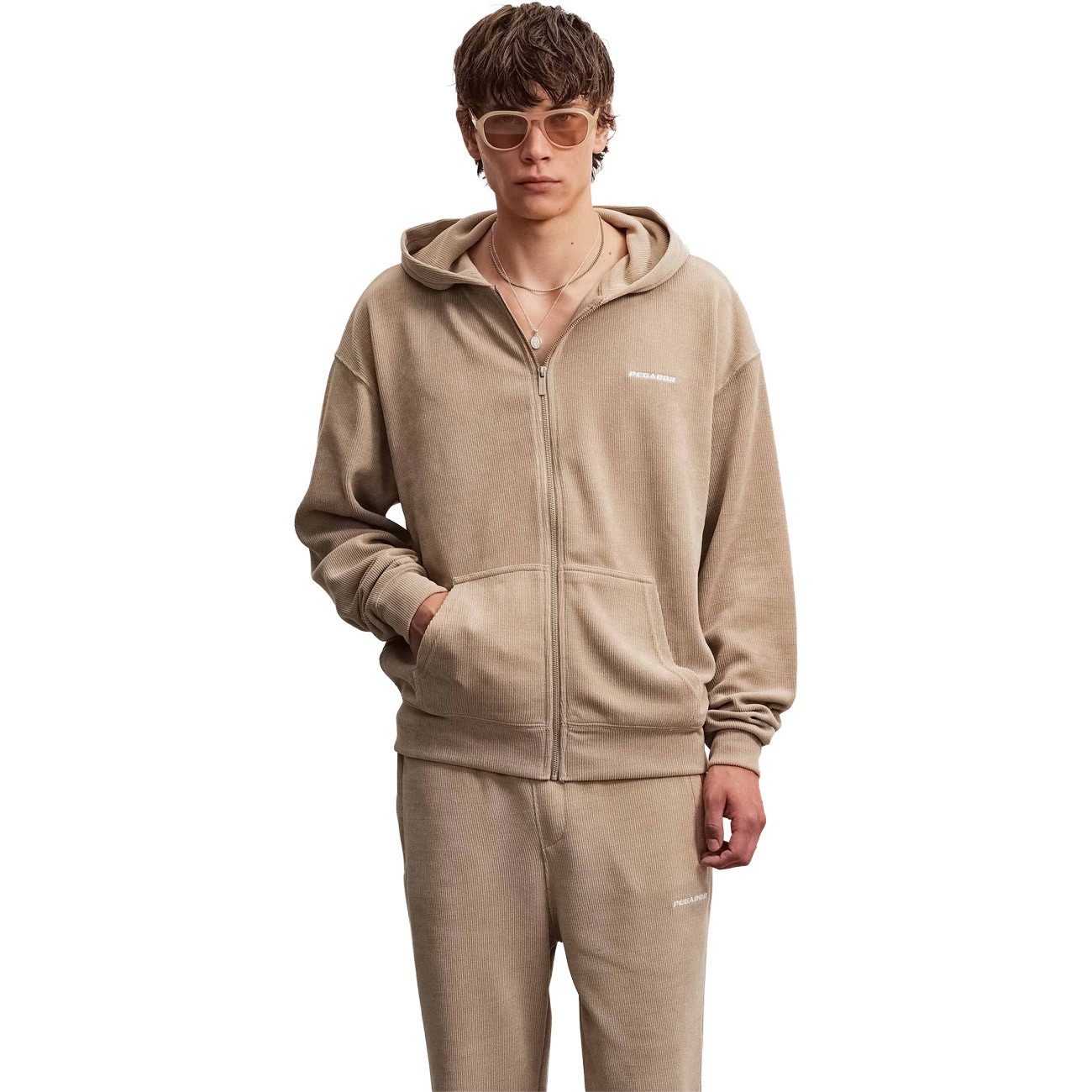PEGADOR Hoodie Mezzano Oversized Soft Rib Jacket Mezzano Oversized Soft Rib Jacket