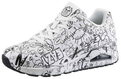 Skechers UNO-PROCESS SKETCH Sneaker mit coolem Sketchprint, Freizeitschuh, Halbschuh, Schnürschuh