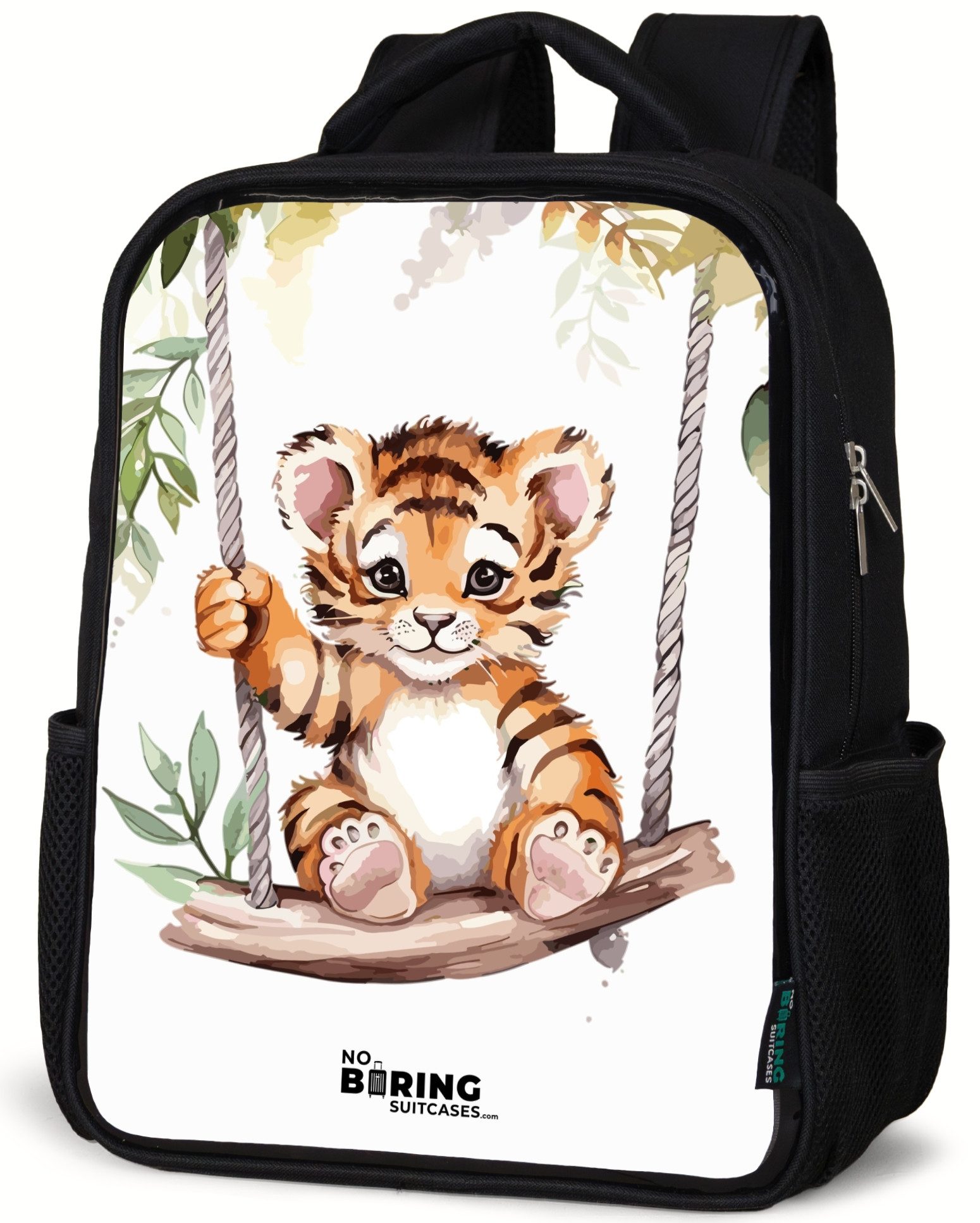Rucksack Schaukelndes Tigerjunges Aquarellzeichnung