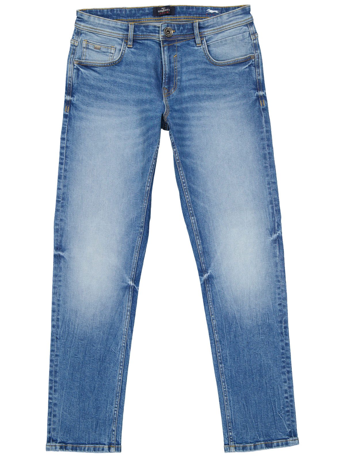 Stretch-Jeans Herren Jeans 5-Pocket Superstretch, Brilliantblau