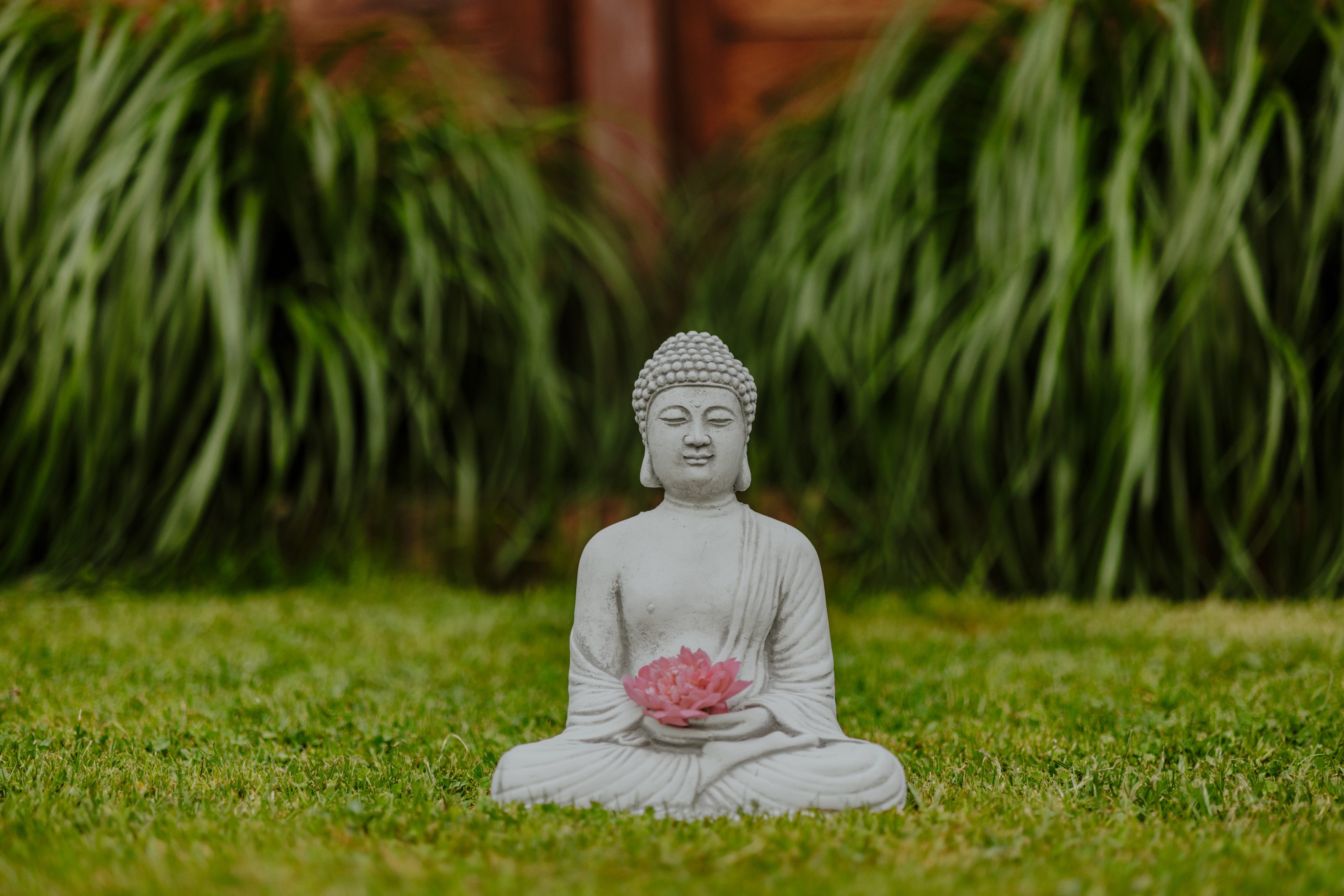 gartendekoparadies.de Gartenfigur Buddha in tiefer Meditation, Steinfigur, H. 30 cm, 6 kg, Frostsicher