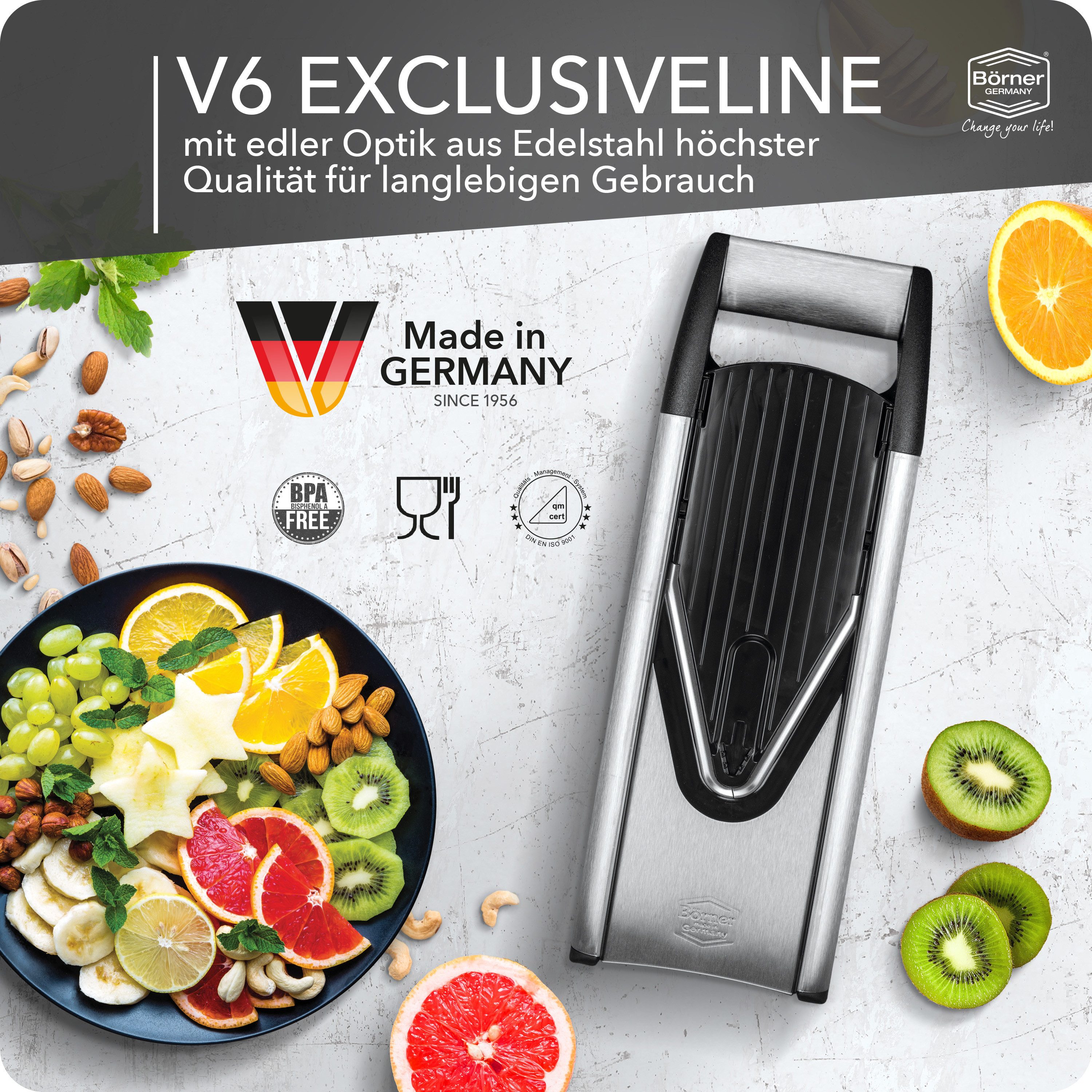 Börner Gemüsehobel V6 Gemüsehobel ExclusiveLine Profi Set