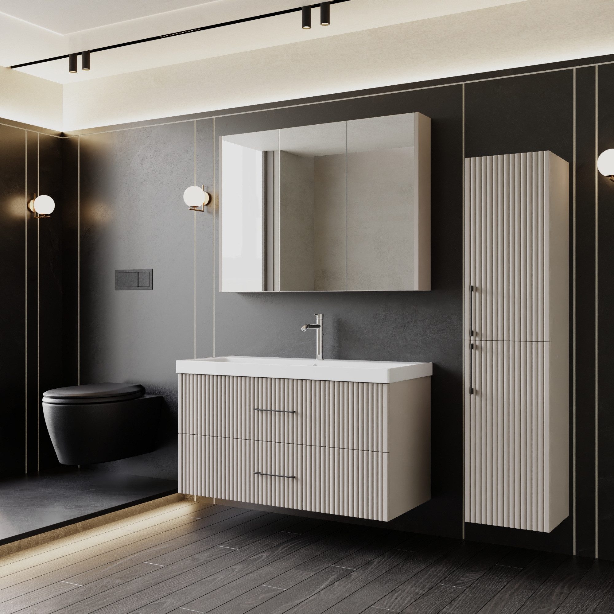 Karen Badmöbel-Set Badmöbel Set Liana, (Komplett-Set, Standartmäßig 3-Teili günstig online kaufen