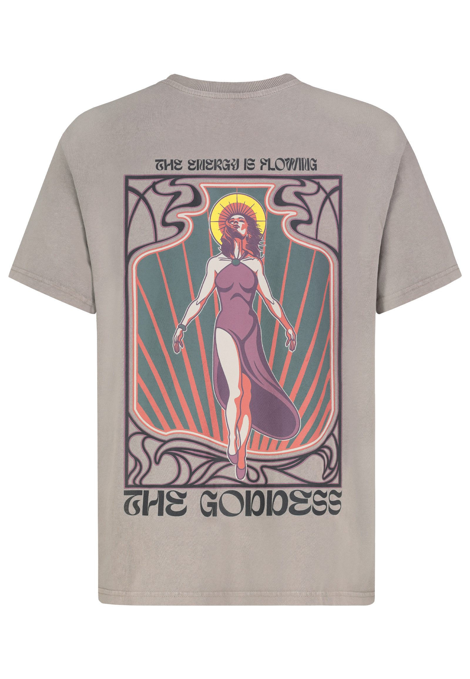 SUBLEVEL T-Shirt Moderne Passform mit modischem Druck Streetstyle Shirt günstig online kaufen