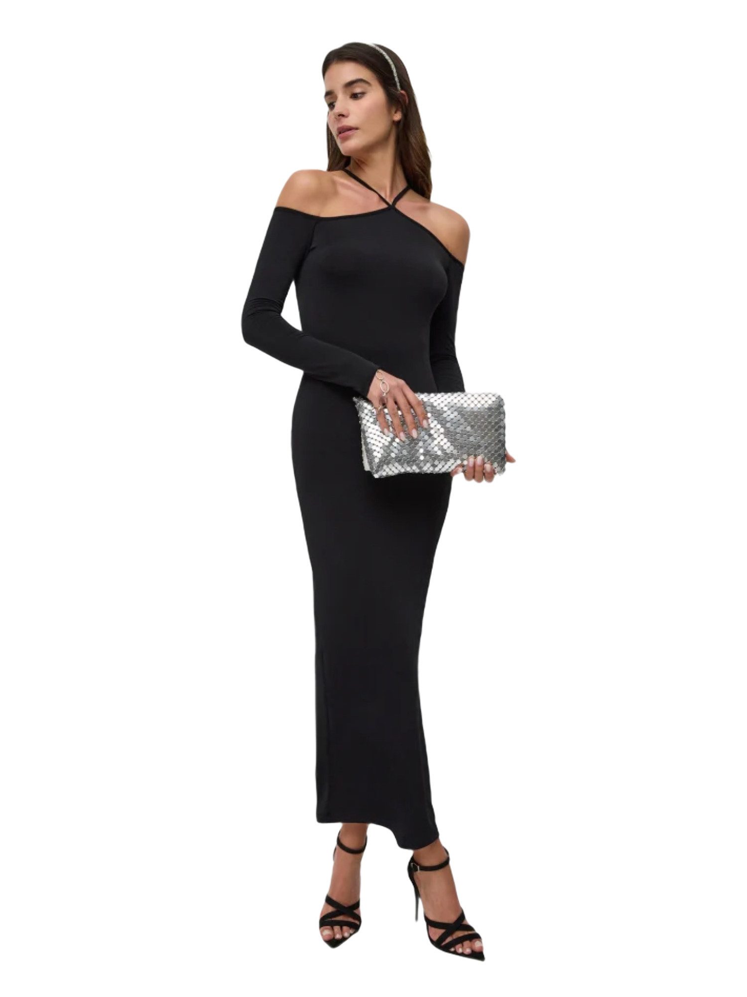 Midikleid Maxikleid mit Schlitz