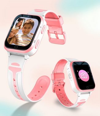 Fitonme GPS Tracker Uhr 4G, Kinder Smartwatch (2 Zoll), mit WLAN Anrufe Video Musik App Store Gesichts-ID Hintergrundbilder