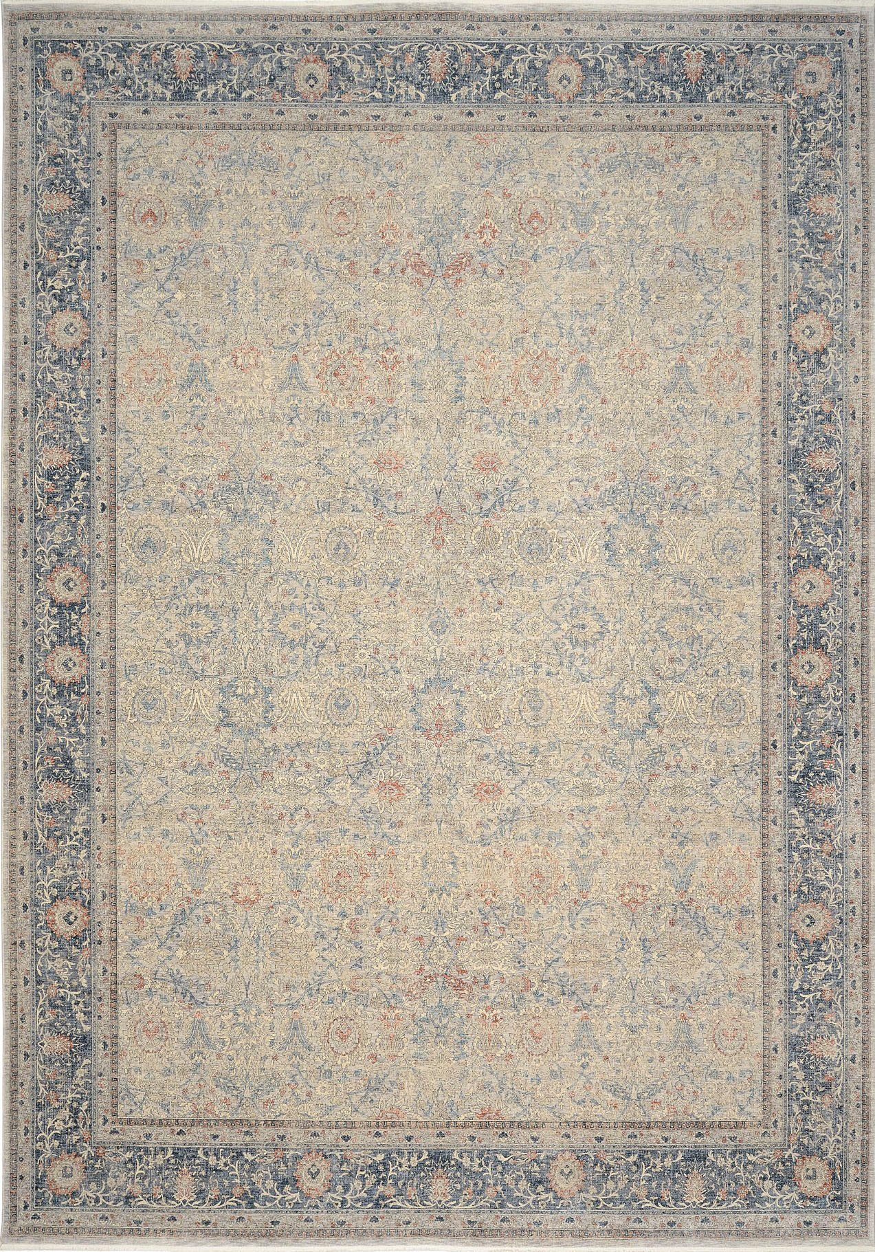 OCI DIE TEPPICHMARKE Teppich GRAND FASHION 07, rechteckig, Höhe: 5 mm, Vintage Optik, feine Fransen, Wohnzimmer