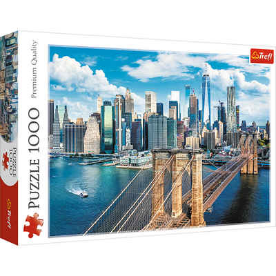 Trefl Puzzle Trefl 10725 Brooklyn Bridge 1000 Teile Puzzle, 1000 Puzzleteile, Made in Europe