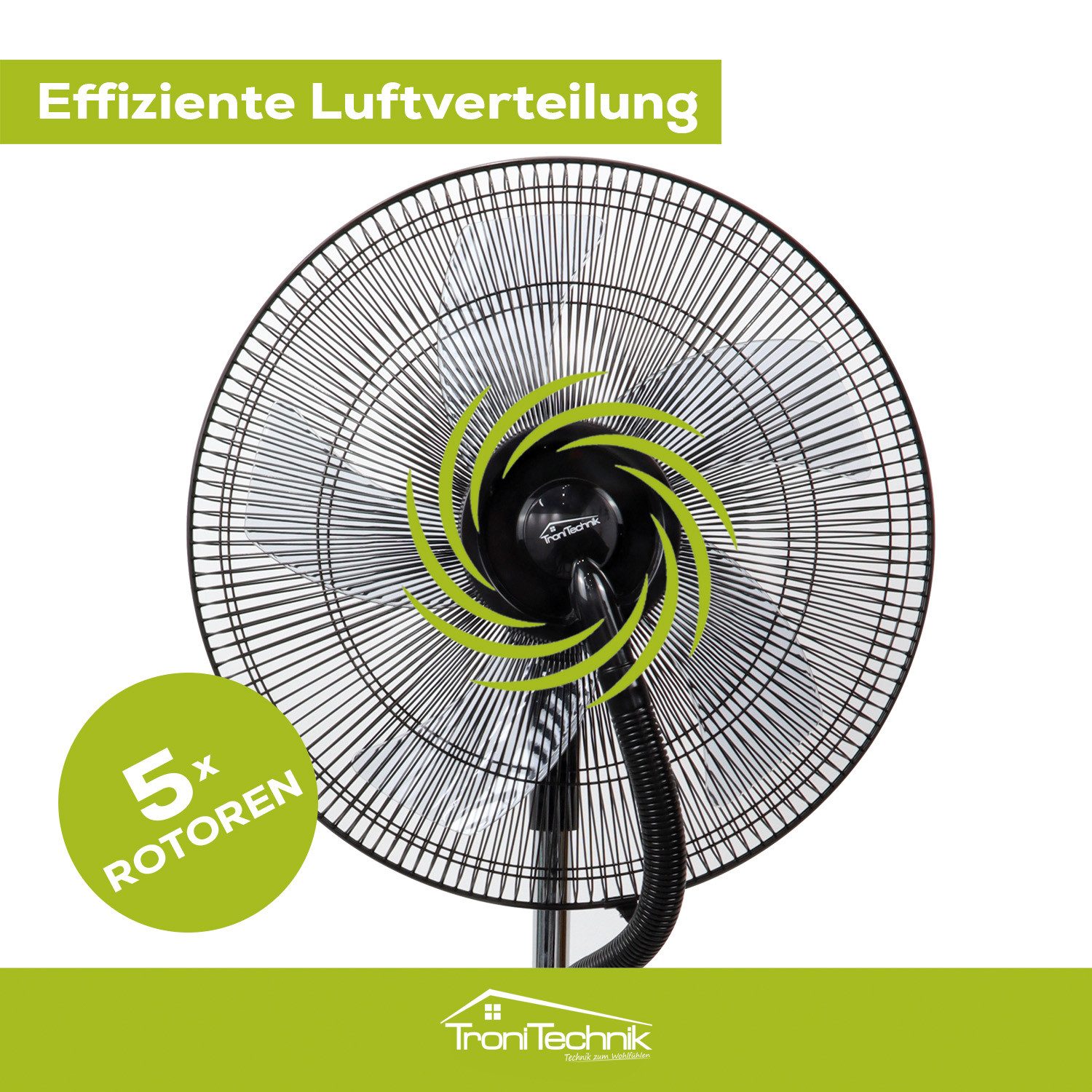 Standventilator Standventilator SV05, 40 cm Durchmesser, Oszillierend, 3 Speed