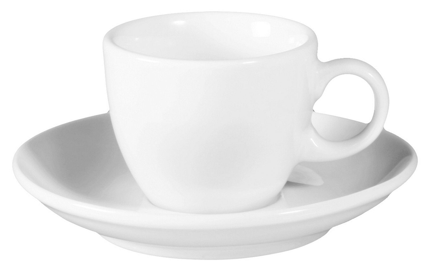 Seltmann Weiden Tasse VIP, Espressotasse mit Untere, Weiß, 90 ml, Porzellan | Tassen