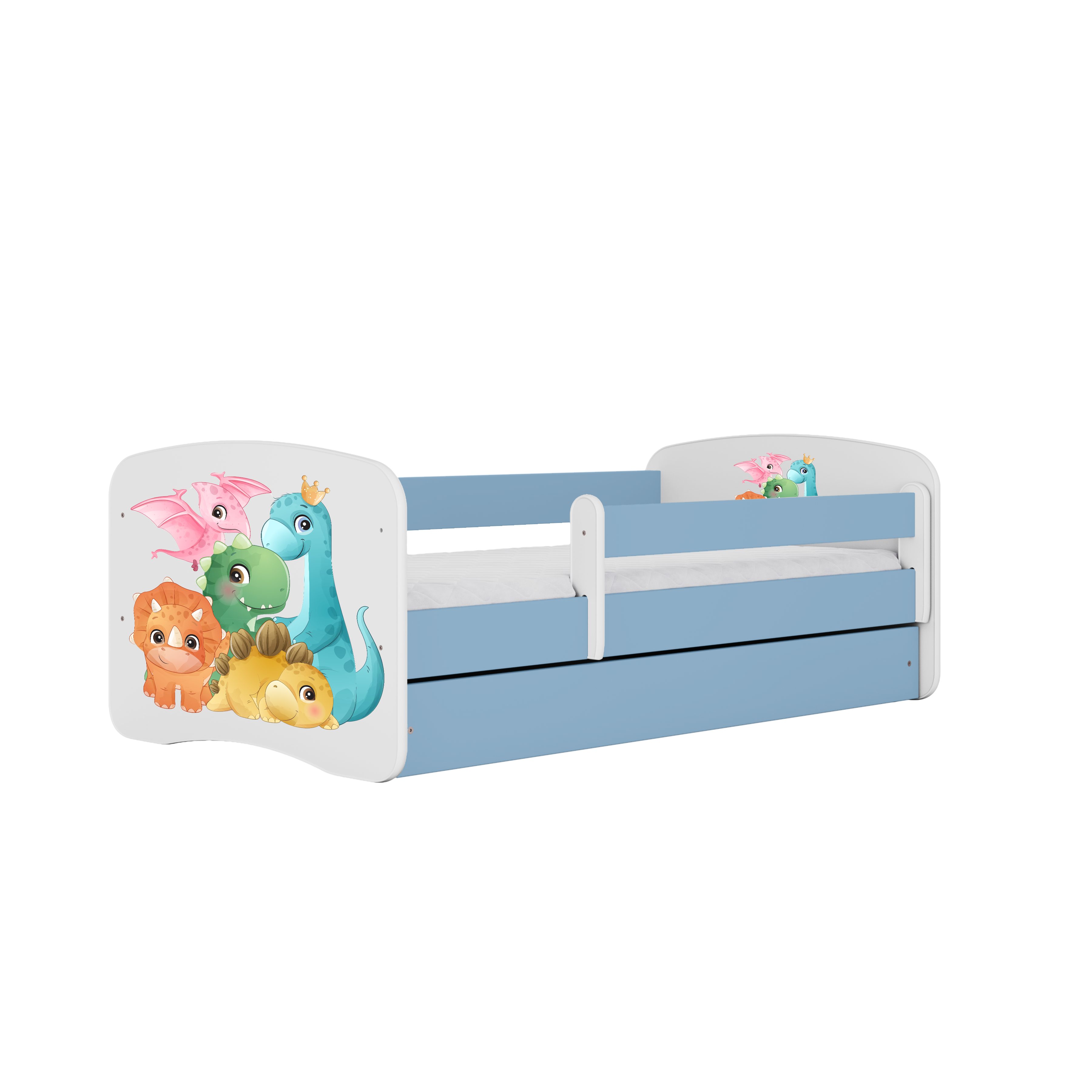 Raumhirsch Furniture Kinderbett 70x140, 80x160, 80x180 cm - Komplettset mit Schublade (Bett für Mädchen, Einzelbett Kinder 2–12, mit Rausfallschutz & Lattenrost), verschiedene Farben & Designs