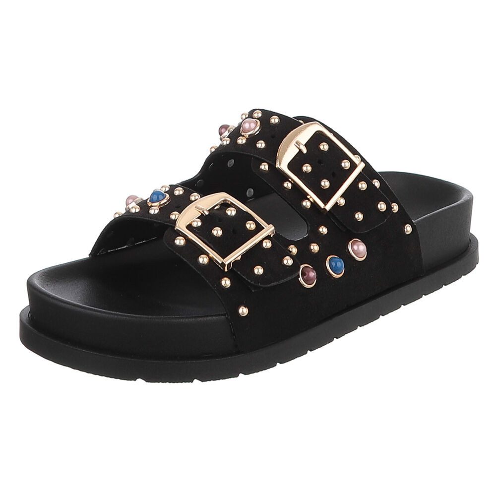 Damen Sandalen mit Schnallen und Zierdetails Pantolette