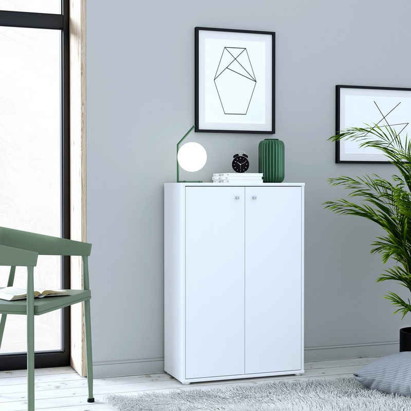 Newroom Kommode Filius, Kommode Weiß Modern Sideboard Highboard Büro