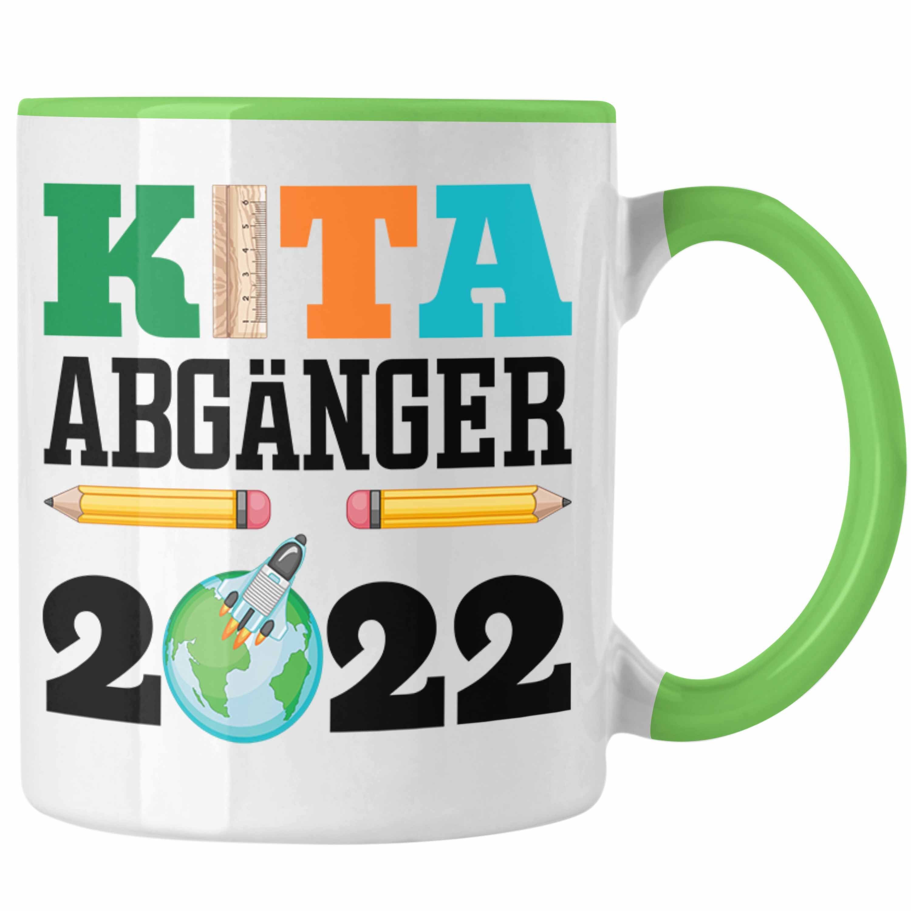 Schulanfang 1. Trendation Schultag Tasse Schultüte Schulkind Schulstart Schuleinführung 2022 Einschulung Grün Füllung - Trendation Tasse Mädchen Geschenkidee Junge Geschenk